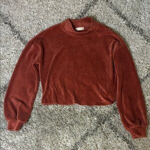 Altar'd State Soft Burnt Red / Rust Corduroy Sweater